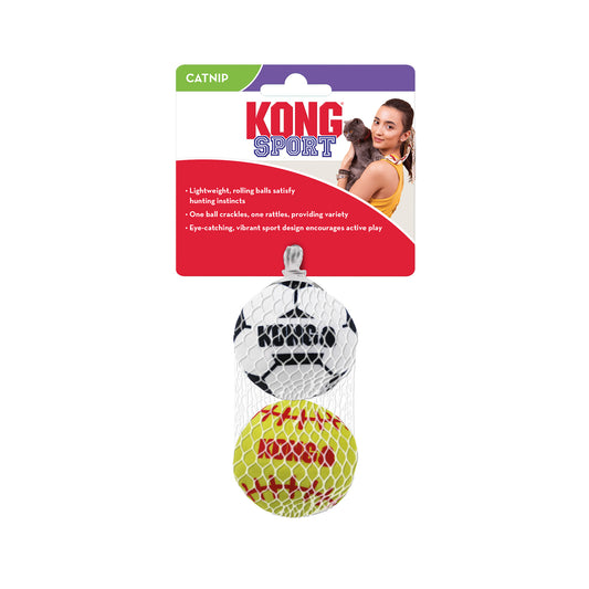 Kong Cat Toy Sports Balls 2-pack Mix