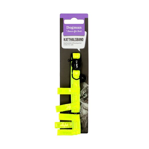 Dogman Riffe Reflex Halsband med Flärpar till Långhåriga Katter