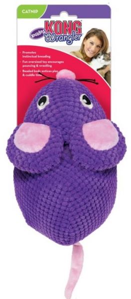 KONG Leksak Wrangler Kneading Mouse Lila 23cm