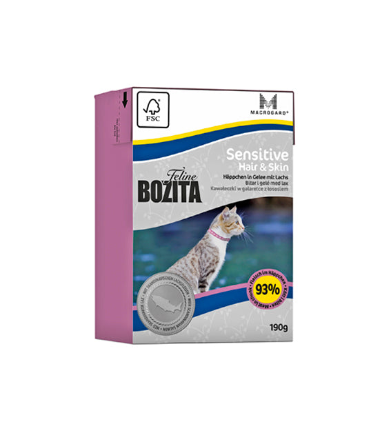 Bozita Cat Wet Food Box Jelly Sensitive Hair & Skin