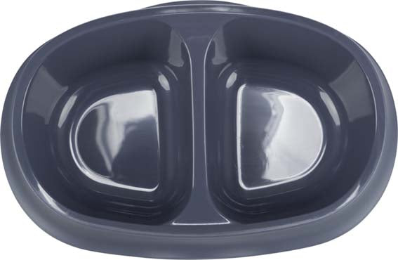 Dubbelskål, plast/gummiring