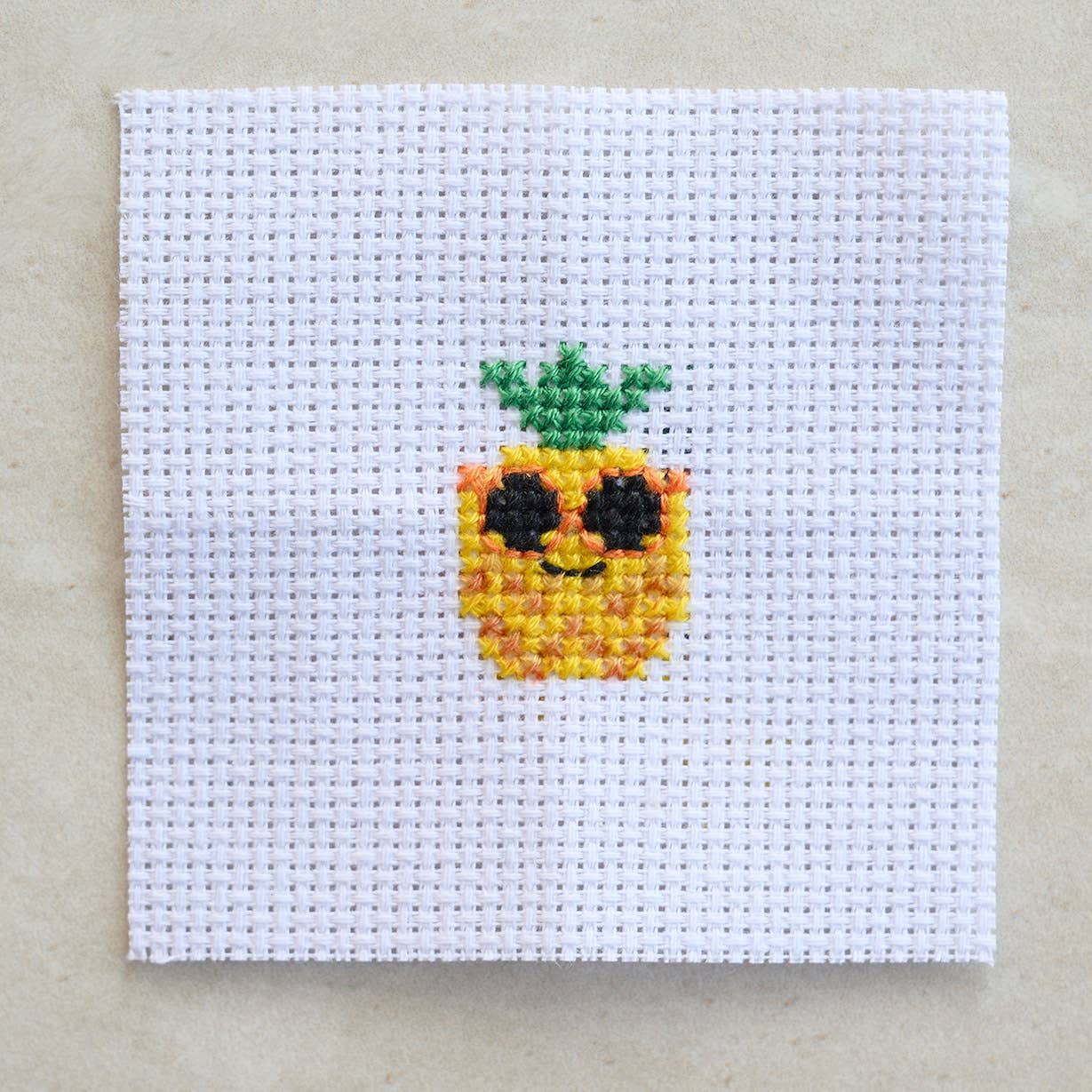 Kawaii Pineapple Cross Stitch Kit In A Matchbox