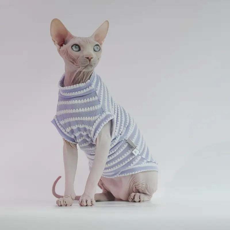 Sleeveless Stripped Cat Clothes
