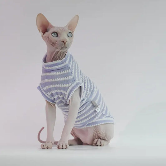 Sleeveless Stripped Cat Clothes