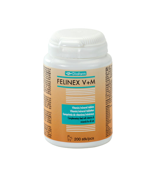 Diafarm Felinex V+M Mild kompletteringsfoder katt vitamintabletter