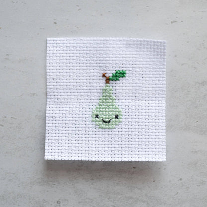 Kawaii Pear Mini Cross Stitch Kit In A Matchbox