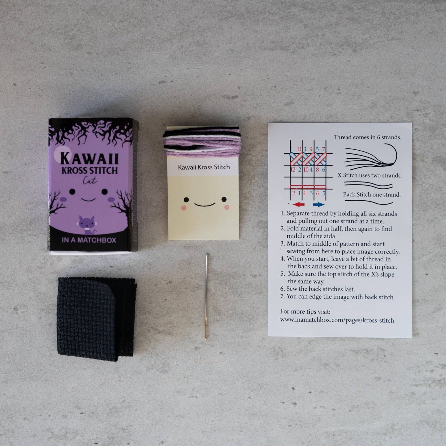 Kawaii Halloween Cat Mini Cross Stitch Kit