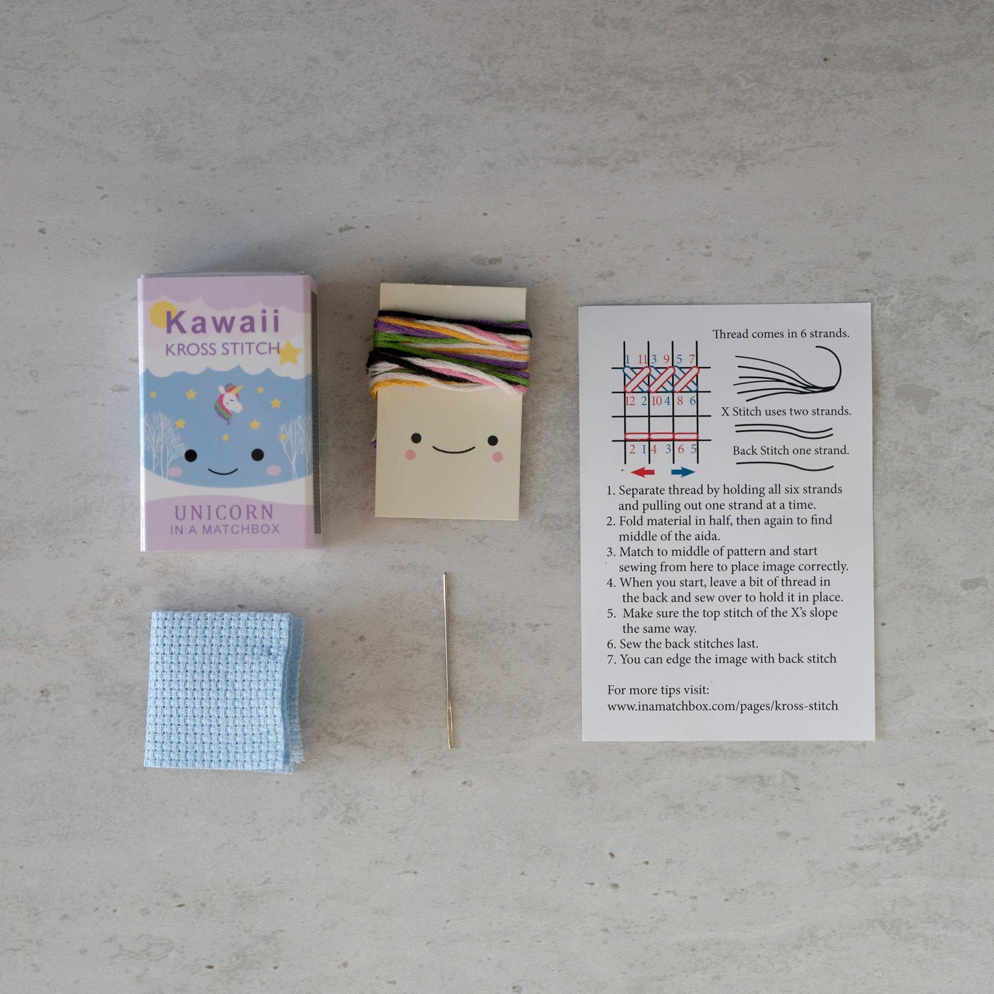 Kawaii Unicorn Mini Cross Stitch Kit