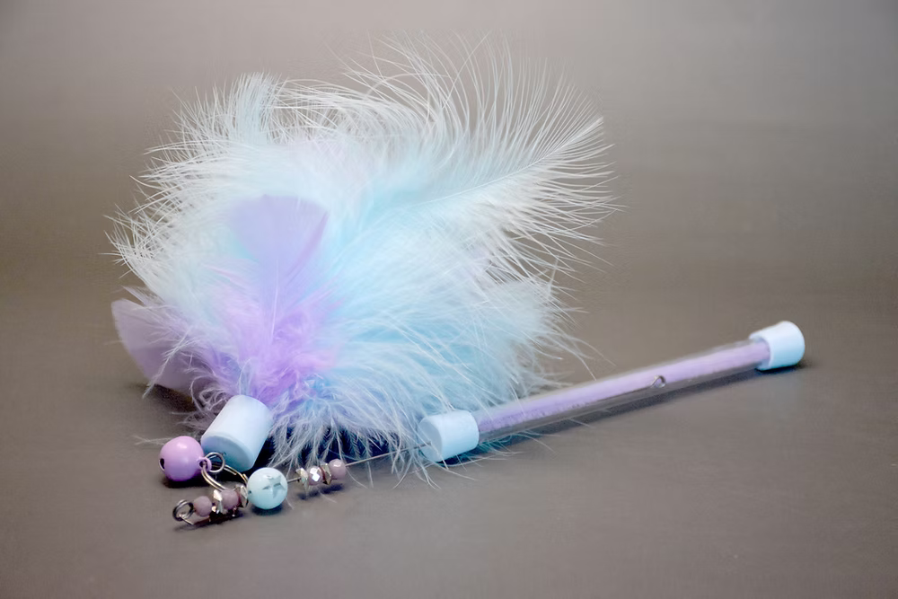 Feather Duster Cat Teaser Wand