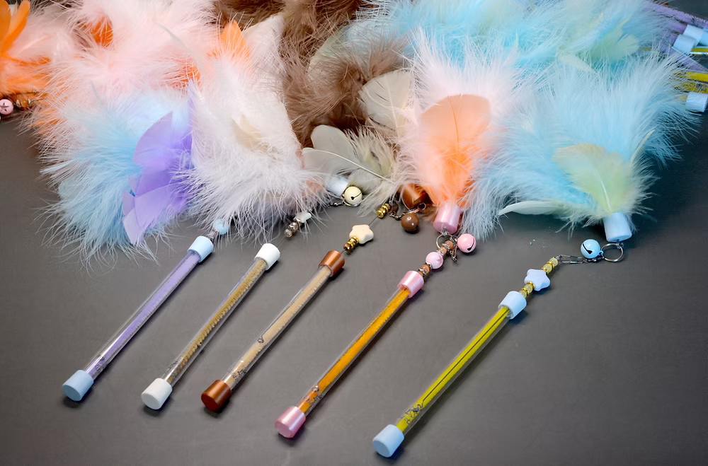 Feather Duster Cat Teaser Wand
