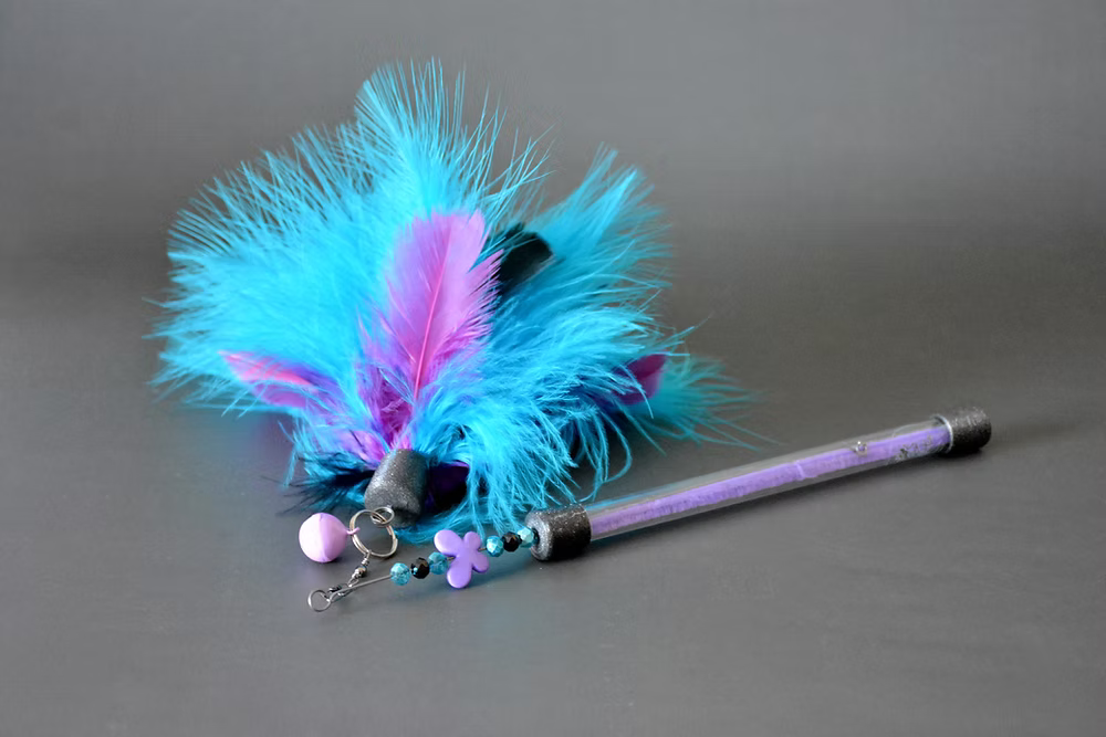 Feather Duster Cat Teaser Wand