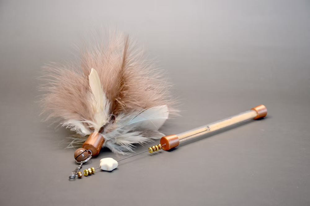 Feather Duster Cat Teaser Wand