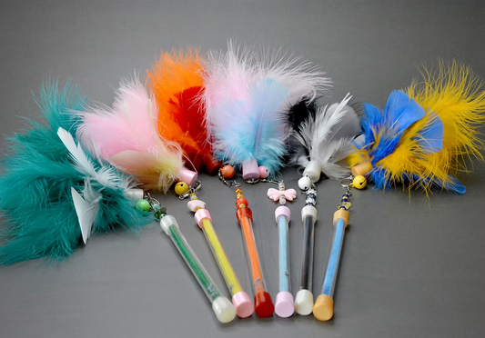 Feather Duster Cat Teaser Wand