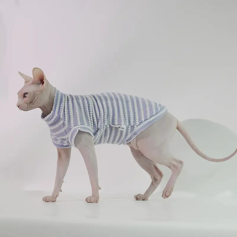 Sleeveless Stripped Cat Clothes