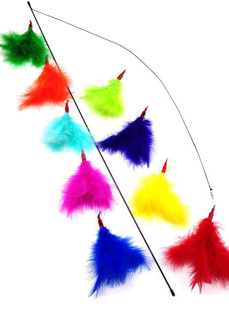Go Cat Wand Feather Replacement Da Bird Kitty Puff