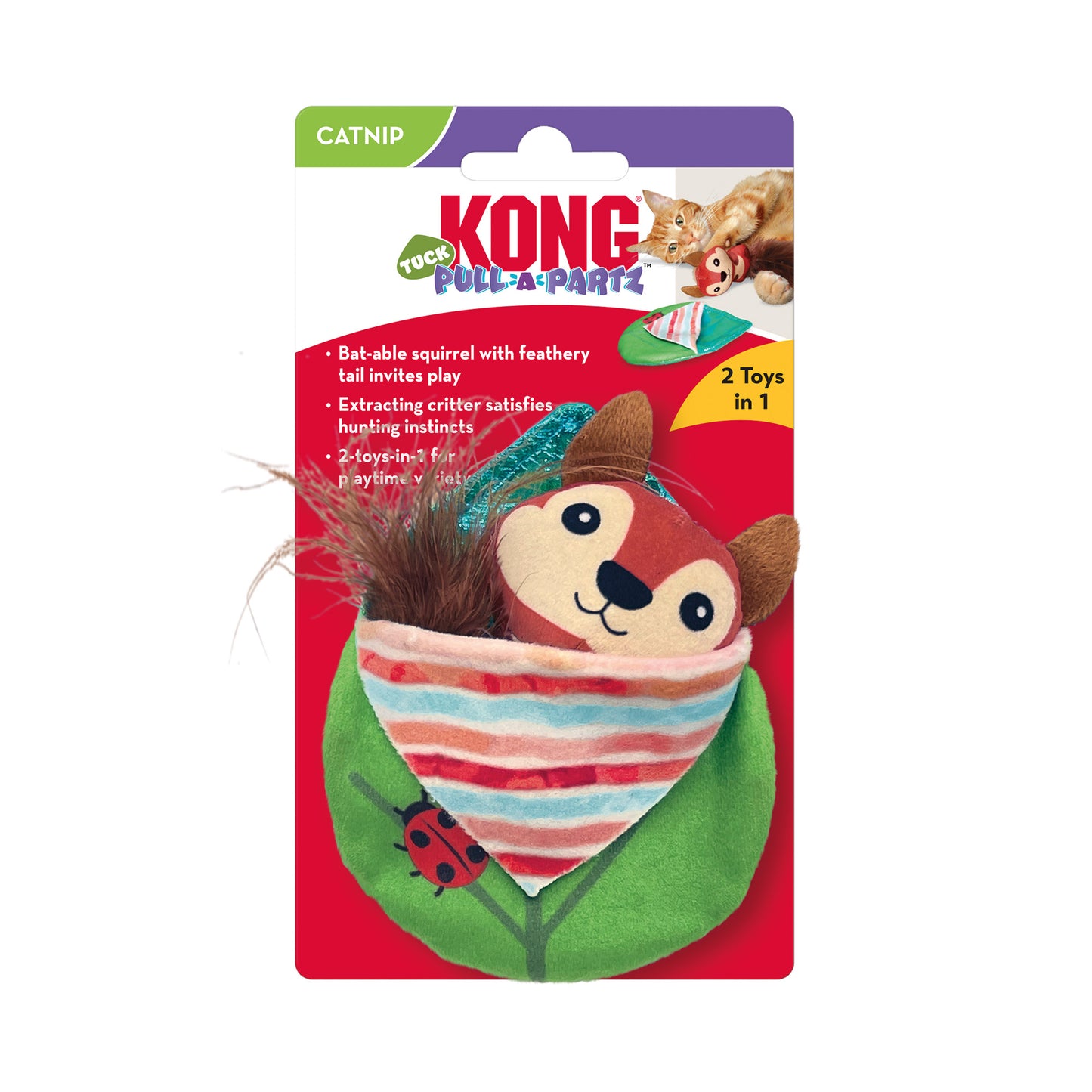 Kong Cat Toy Pull-a-Partz Squirrel Tuck