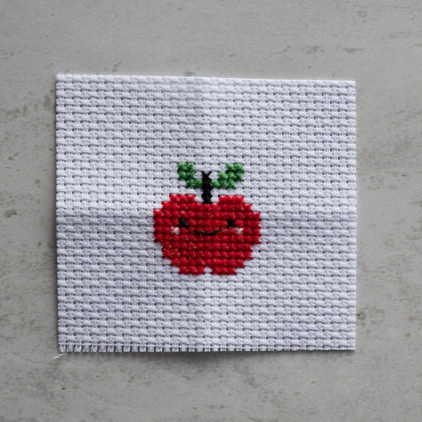 Kawaii Apple Mini Cross Stitch Kit In A Matchbox