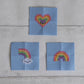 Kawaii Rainbow Cloud Mini Cross Stitch Kit  In A Matchbox