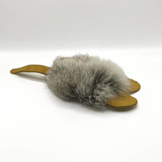 Kattleksak Gunner i kaninpäls och läder