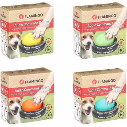 Flamingo Interactive Dog Toy Audio Command Button