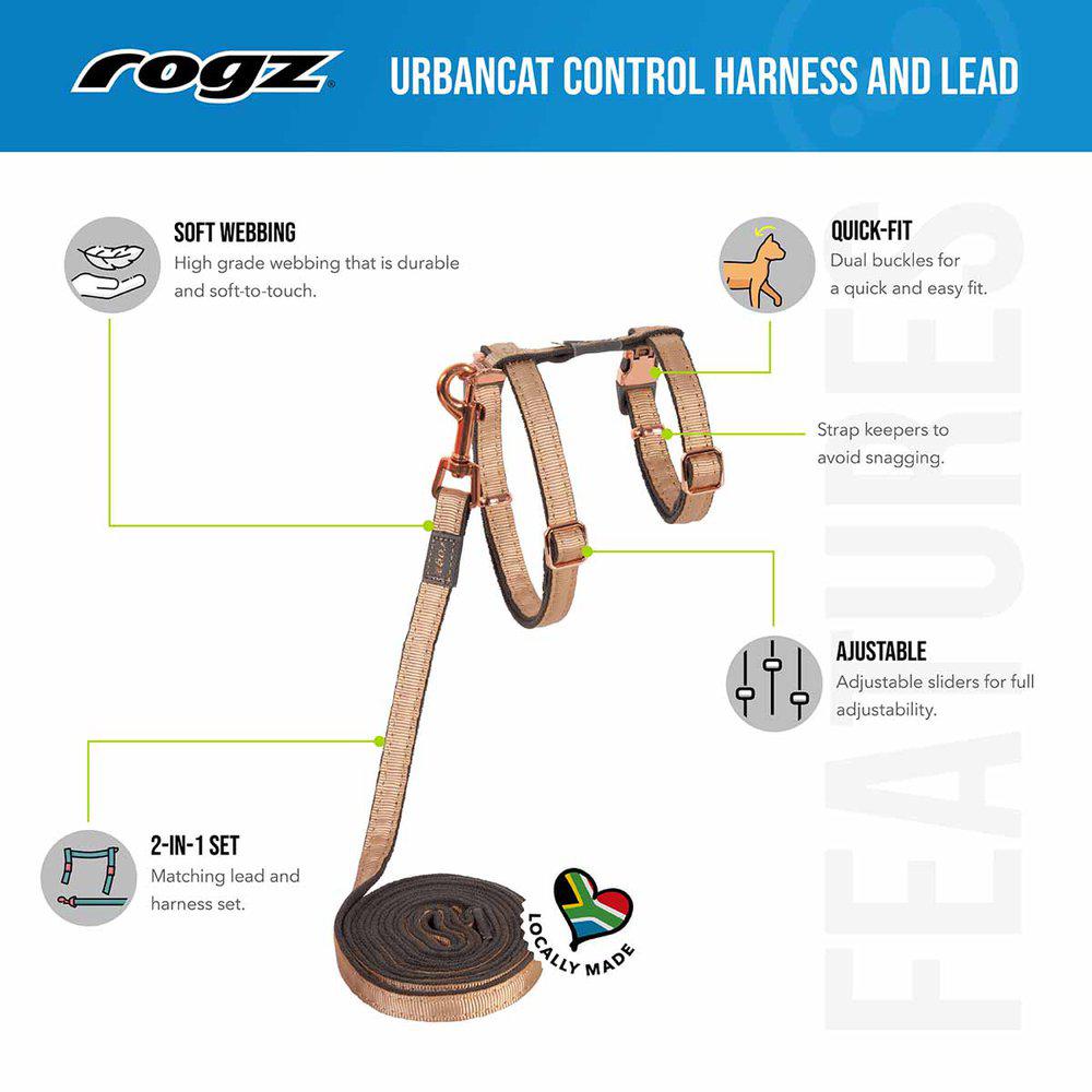 Rogz Urbancat Cat Harness with Leash