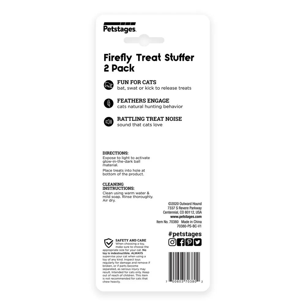 Petstages Firefly Treat Stuffer 2-pack