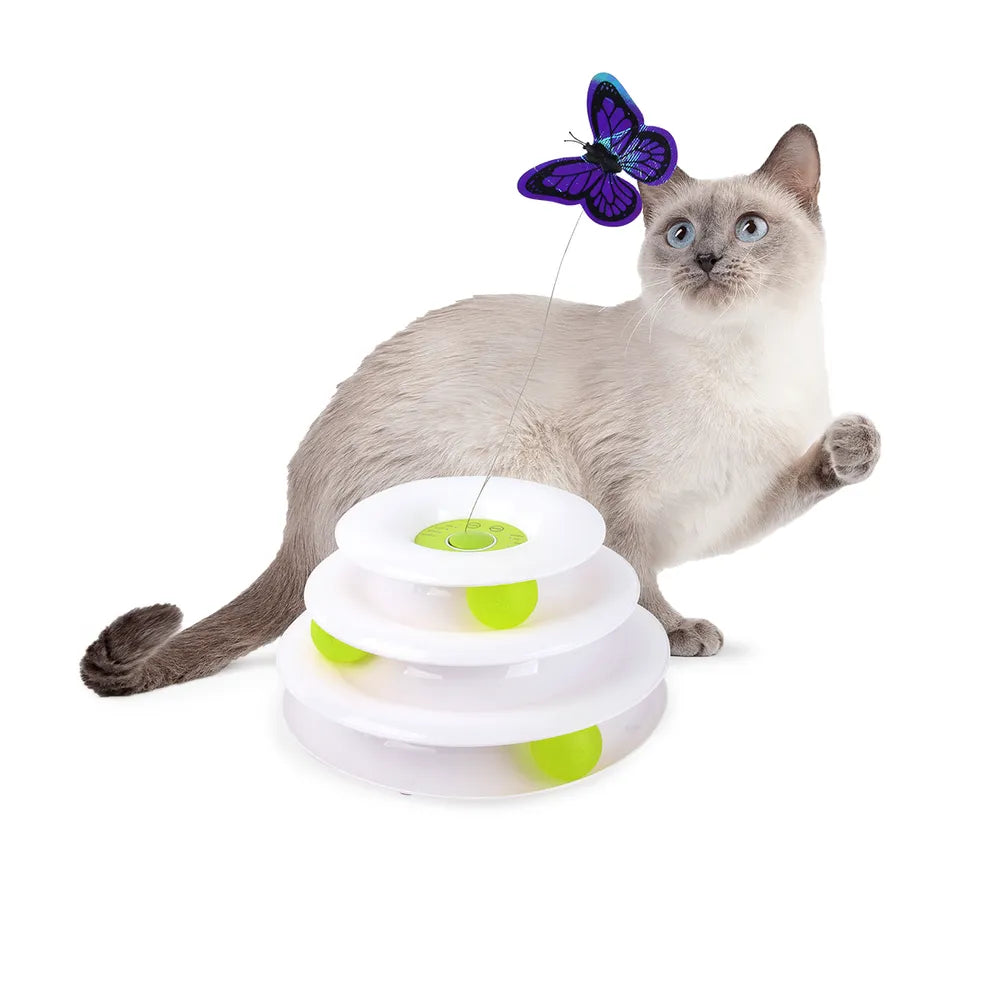 Interactive Cat Toy Tower Of Butterfly