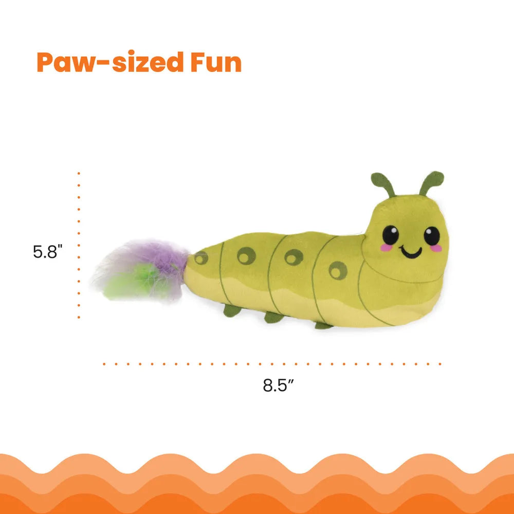 Catstages Wiggle Worm Flopping Toy Green