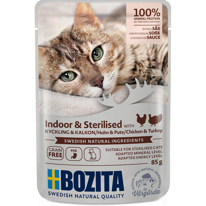 Bozita Cat Wet Food Pouch Sauce Indoor & Sterilized