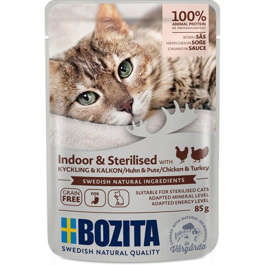 Bozita Cat Wet Food Pouch Sauce Indoor & Sterilized