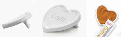 Catit Ceramic Heart Inclined Bowl