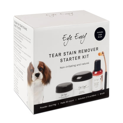 Dog Tear Stain Remover Starter Kit With Large ProPowder Brush