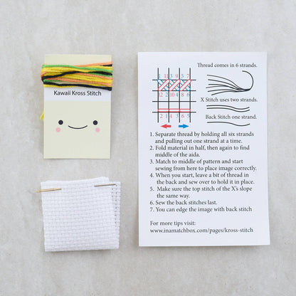 Kawaii Pineapple Cross Stitch Kit In A Matchbox