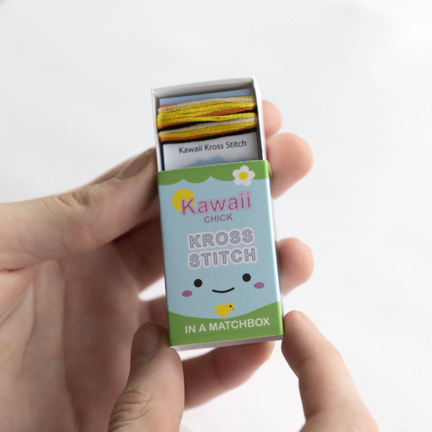 Kawaii Chick Mini Cross Stitch Kit In A Matchbox