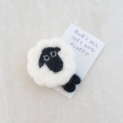 Ewe's Woolly Lovely Wool Felt Sheep In A Matchbox