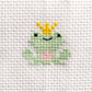 Kawaii Frog Prince Mini Cross Stitch Kit
