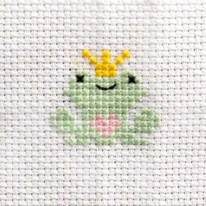 Kawaii Frog Prince Mini Cross Stitch Kit