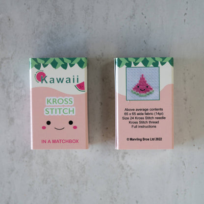 Kawaii Watermelon Mini Cross Stitch Kit