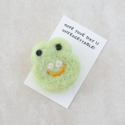 Happy Birthday Wool Felt Frog In A Matchbox