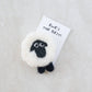 A Big Fluffy Thank Ewe wool felt sheep In A Matchbox