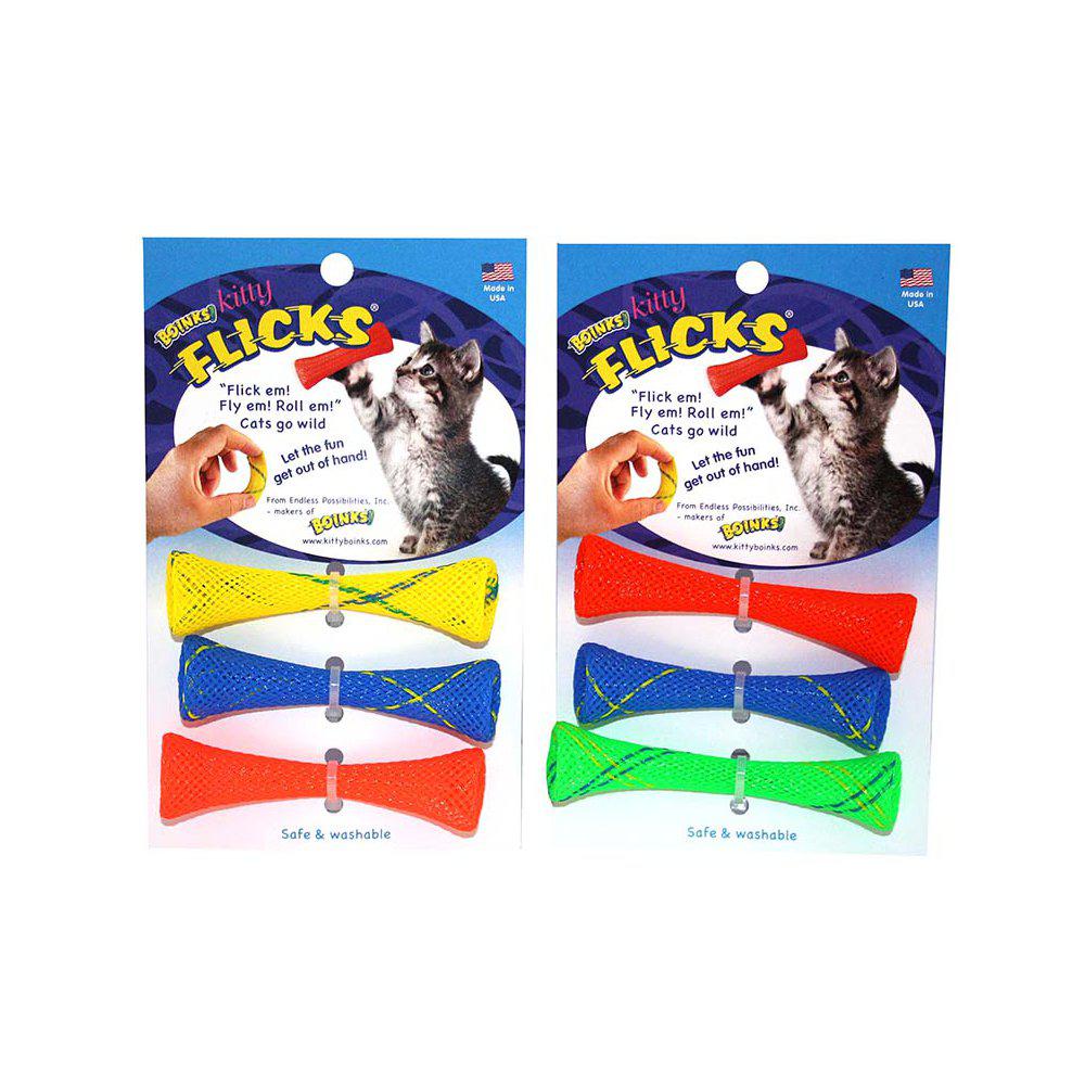 Kattleksak Kitty Flicks Mix 3-pack