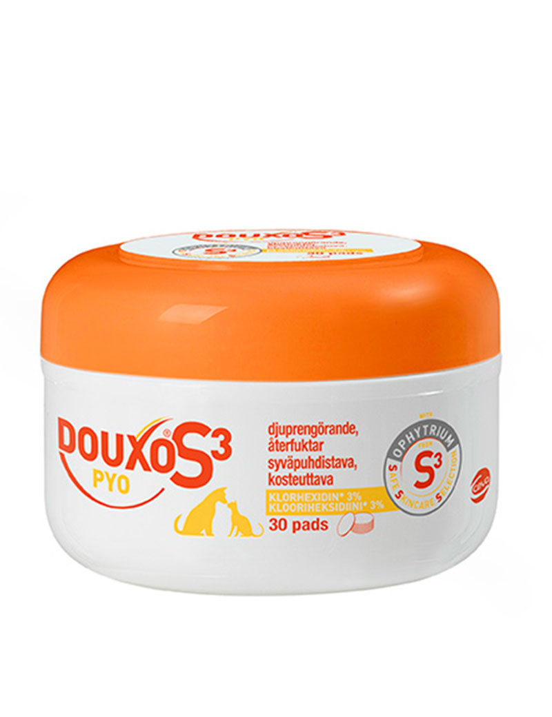 Douxo S3 Pyo Pads med klorhexidin och ophytrium