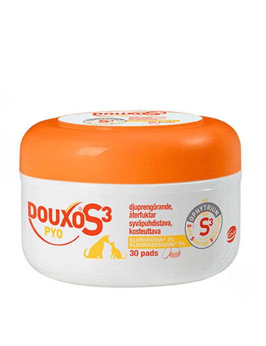 Douxo S3 Pyo Pads med klorhexidin och ophytrium