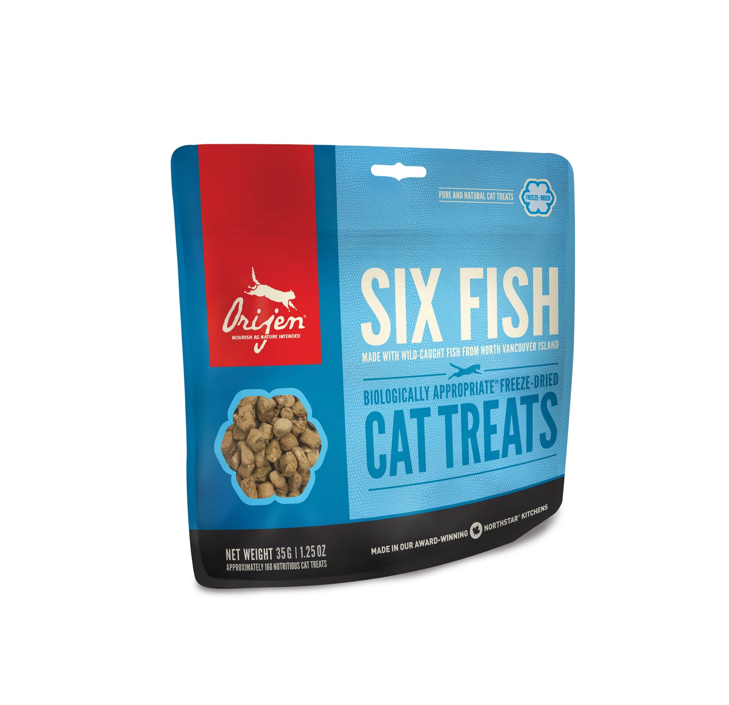 Orijen Cat Treats Six Fish Frystorkat Kattgodis