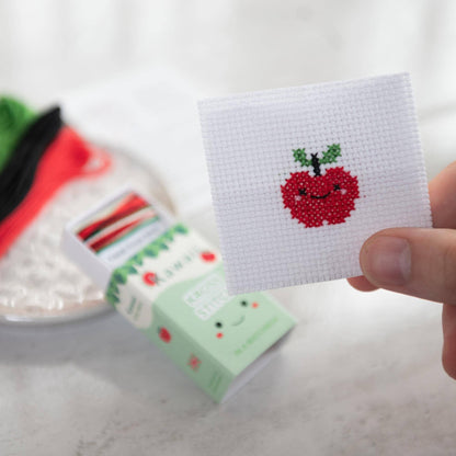 Kawaii Apple Mini Cross Stitch Kit In A Matchbox