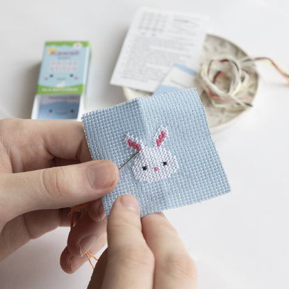 Kawaii Bunny Min Cross Stitch Kit In A Matchbox